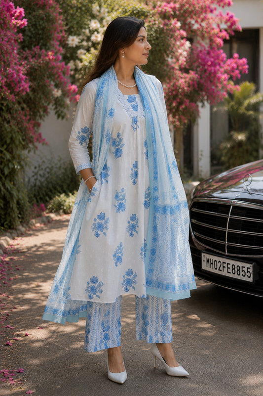 Bluebell Grace Kurta Set with Dupatta