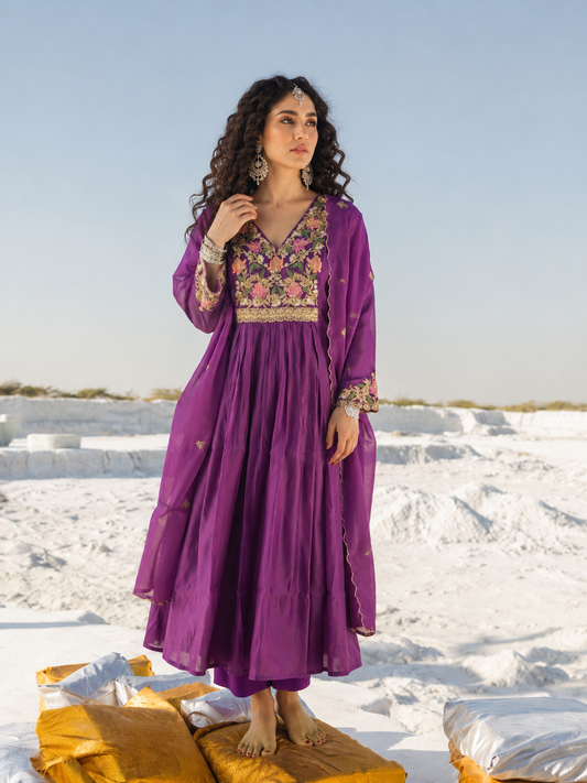 Naaz Anarkali Dupatta Set by Nayab Pitara - view 1