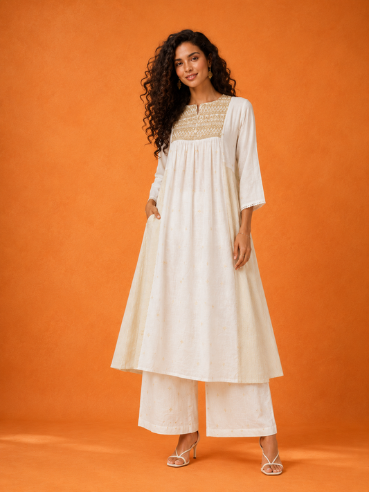 Muskaan Embroidered Kurta Co-ord Set by Nayab Pitara - view 1